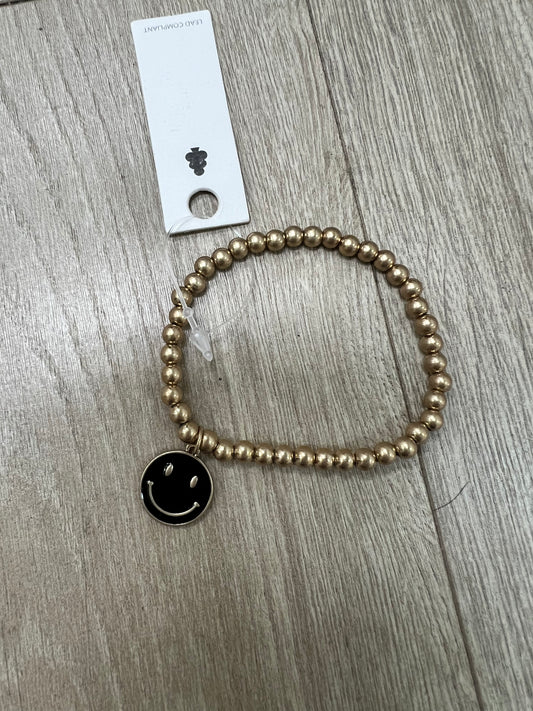 Gold Beaded Smiley Face Bracelet-The Twisted Chandelier-The Twisted Chandelier