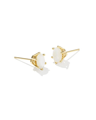 Kendra Scott Cailin Crystal Stud Earrings Gold Ivory Mother of Pearl-Earrings-Kendra Scott-E2056GLD-The Twisted Chandelier