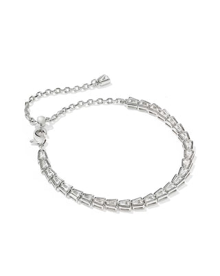 Kendra Scott Bella Tennis Bracelet Silver White Cz-Bracelet-Kendra Scott-B00380RHD-The Twisted Chandelier