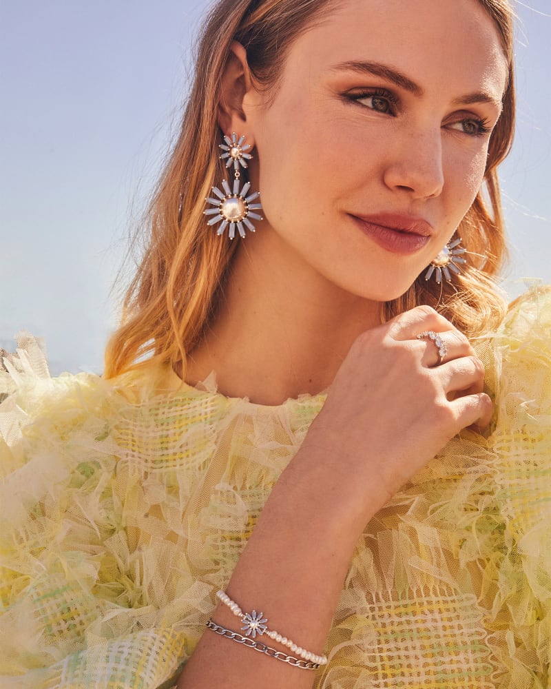 Kendra Scott Cailin Crystal Band Ring Rhodium Metal White Cz Size 6-Rings-Kendra Scott-R1313RHD-The Twisted Chandelier