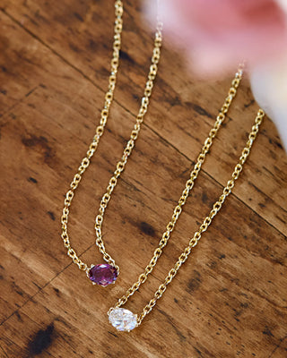 Kendra Scott Cailin Crystal Pendant Necklace Gold Purple Crystal-Necklaces-Kendra Scott-4/15/26,N1941GLD,OGP $60-The Twisted Chandelier