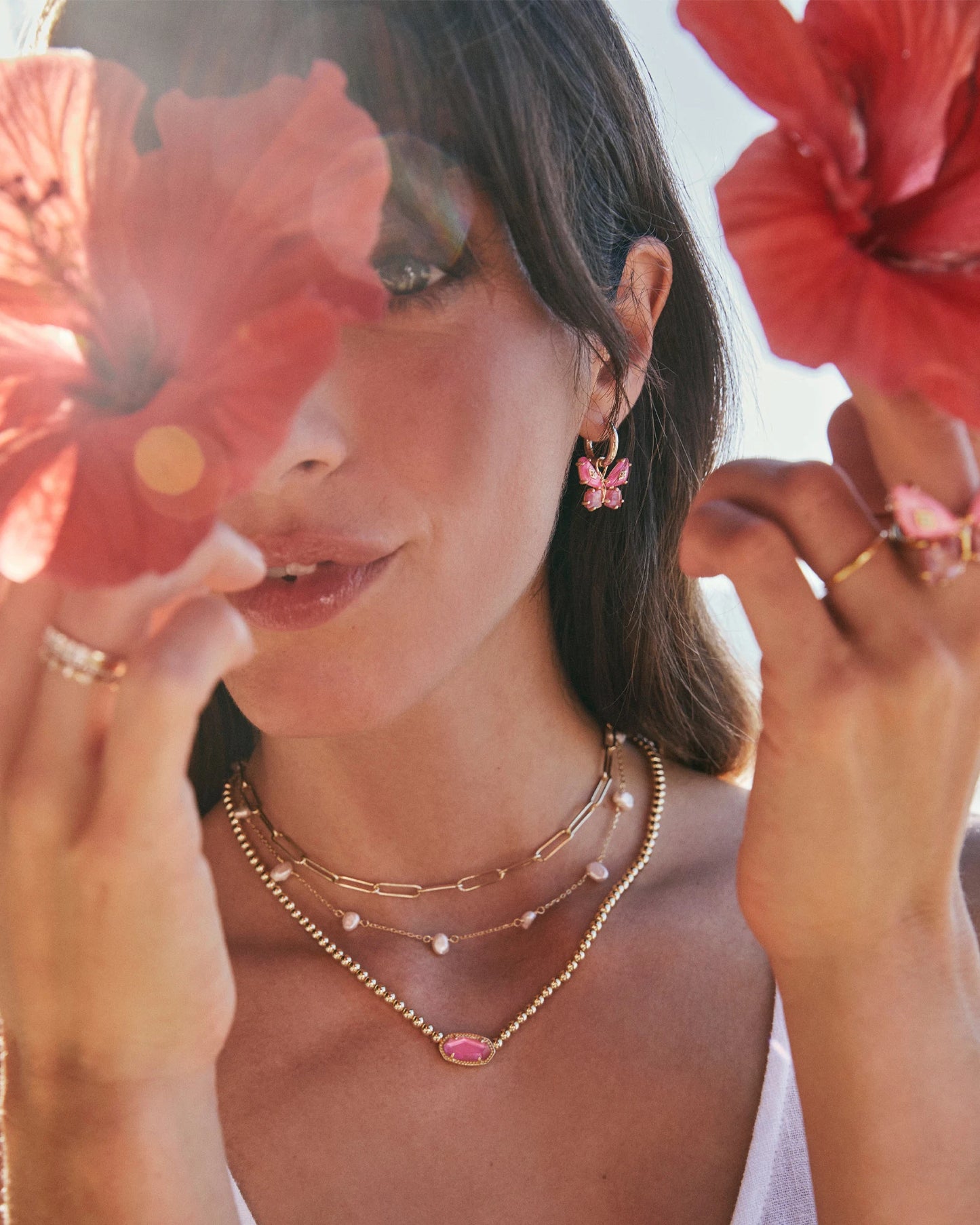 Kendra Scott Elisa Beaded Necklace Gold Azalea Illusion-Necklaces-Kendra Scott-FD 05/07/25,N01111GLD-The Twisted Chandelier