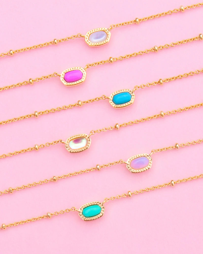 Kendra Scott Mini Elisa Satellite Short Pendant Necklace Gold Ivory Mother of Pearl-Necklaces-Kendra Scott-N00454GLD-The Twisted Chandelier