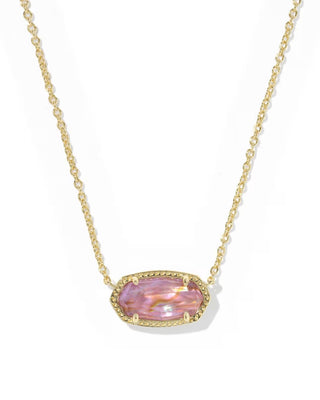 Kendra Scott Elisa Pendant Necklace Gold Light Mauve Illusion-Necklace-Kendra Scott-N5067GLD-The Twisted Chandelier