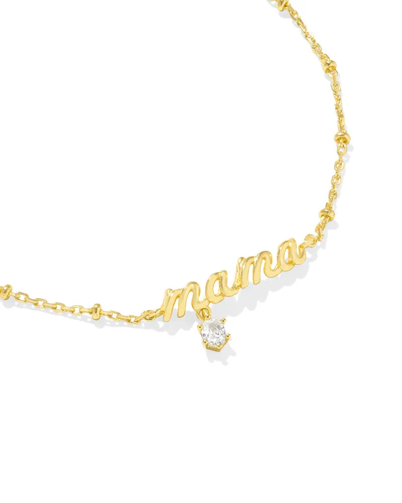 Kendra Scott Mama Crystal Delicate Chain Bracelet Gold-Bracelets-Kendra Scott-B00276GLD-The Twisted Chandelier