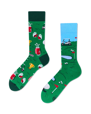 Golf Course Socks-Socks-Many Mornings-Men's-The Twisted Chandelier