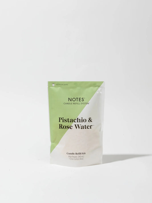 NOTES® Sustainable Candle Refill Kit - Pistachio & Rose Water-Candles-Notes Candles-The Twisted Chandelier