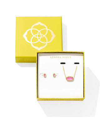 Kendra Scott Elisa & Mini Ellie Gold Gift Set Azalea Illusion