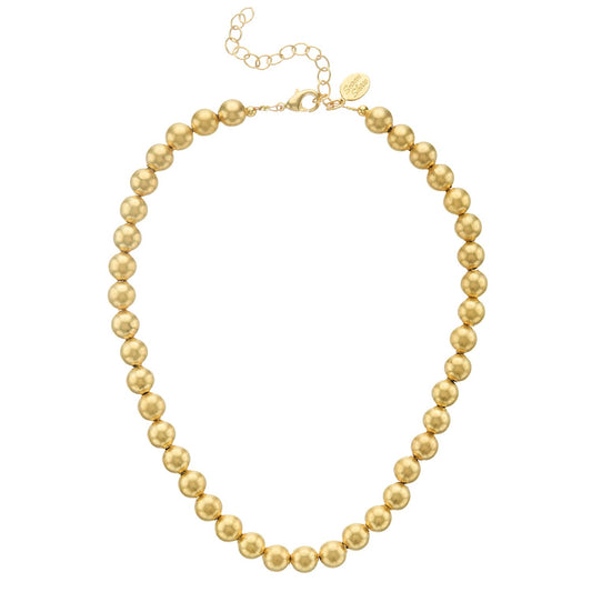 Susan Shaw Mini Margaret Gold Bead Necklace-Susan Shaw-The Twisted Chandelier