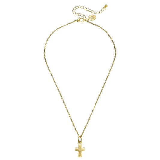 Susan Shaw Small Cross Dainty Necklace-Susan Shaw-The Twisted Chandelier