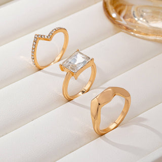 Geometric Sparkle Double Band Ring-JOSSLYN by wall to wall-80R210-The Twisted Chandelier