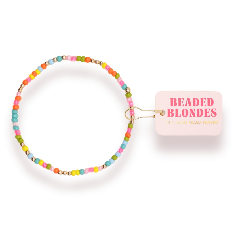 Rainbow Sprinkle Bracelet-Beaded Blondes-The Twisted Chandelier