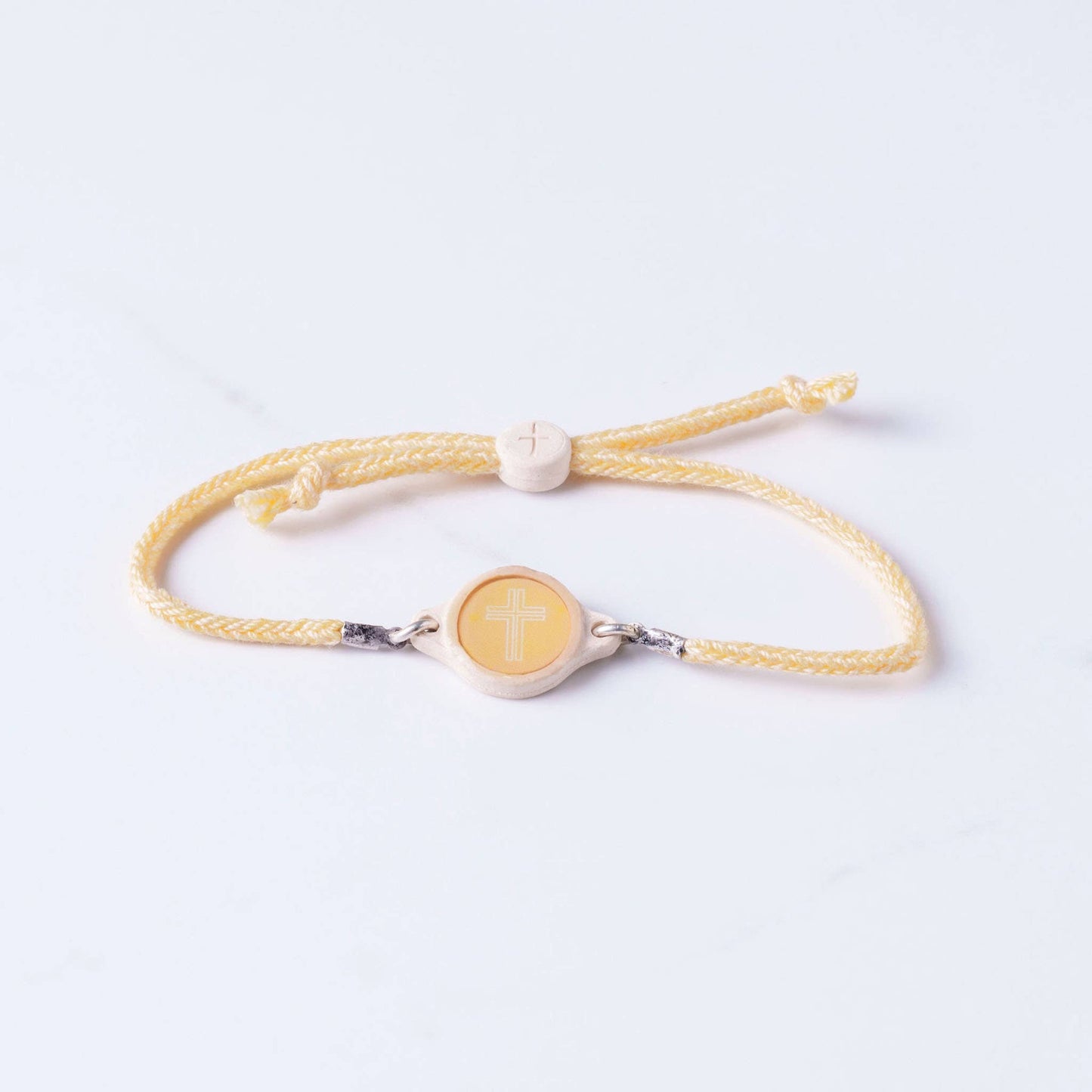 Tap To Pray™ - Survivor Series Handmade Bracelets-Versible-Honeysuckle + Cross-The Twisted Chandelier