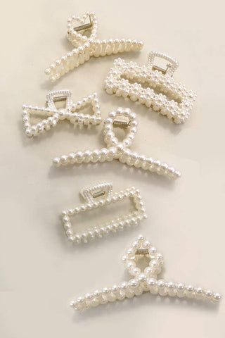 Pearl Hair Claw Clips-JOSSLYN by wall to wall-The Twisted Chandelier