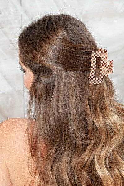 Rectangle Cellulose Hair Claw Clip-JOSSLYN by wall to wall-The Twisted Chandelier