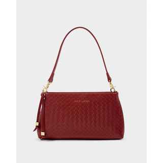 Nova Woven Small Shoulder Bag - Crimson-Bag-Katie Loxton-Fall Favorites-The Twisted Chandelier