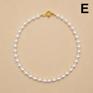 Natural Stone Semi-Precious Pearl Necklace-Necklace-JOSSLYN by wall to wall-40NK9659-The Twisted Chandelier