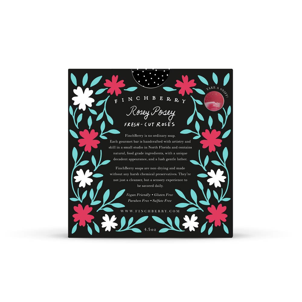 Finchberry Soap - Rosey Posey Soap (Boxed)-Bath & Beauty-FinchBerry-The Twisted Chandelier