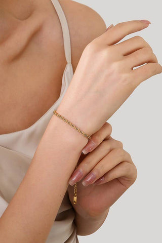 Stainless Steel Waterproof Tarnish Free Bracelet-JOSSLYN by wall to wall-40B112-The Twisted Chandelier