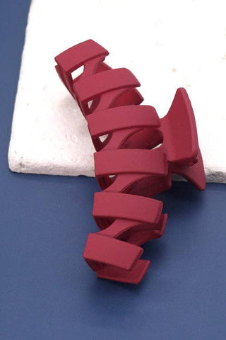 Matte Jumbo Wavy Non Slip Hair Claw Clip-Hair Claws & Clips-JOSSLYN by wall to wall-40H389-The Twisted Chandelier