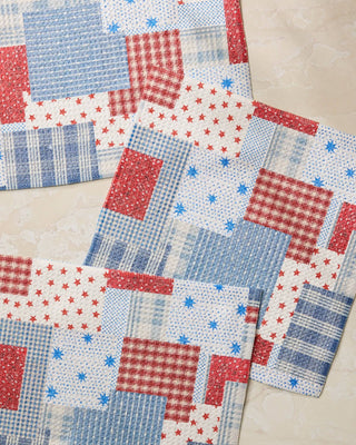 Stars and Stitches Dishcloth Set-Dishcloths-Geometry-RWB-The Twisted Chandelier