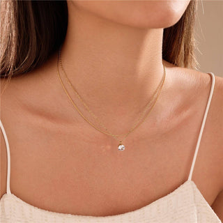 18K STAINLESS STEEL TARNISH FREE LAYERED NECKLACE | 40NK9682-JOSSLYN by wall to wall-The Twisted Chandelier
