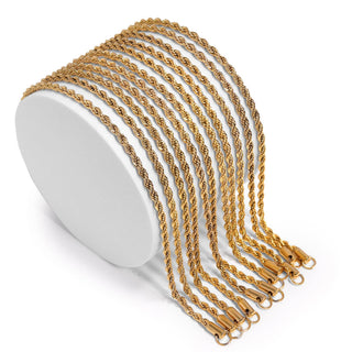 Gold Rope Chain Necklace-Necklace-WJW-The Twisted Chandelier