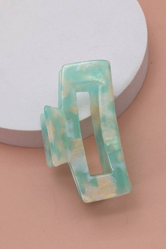 Rectangle Cellulose Hair Claw Clip-JOSSLYN by wall to wall-The Twisted Chandelier
