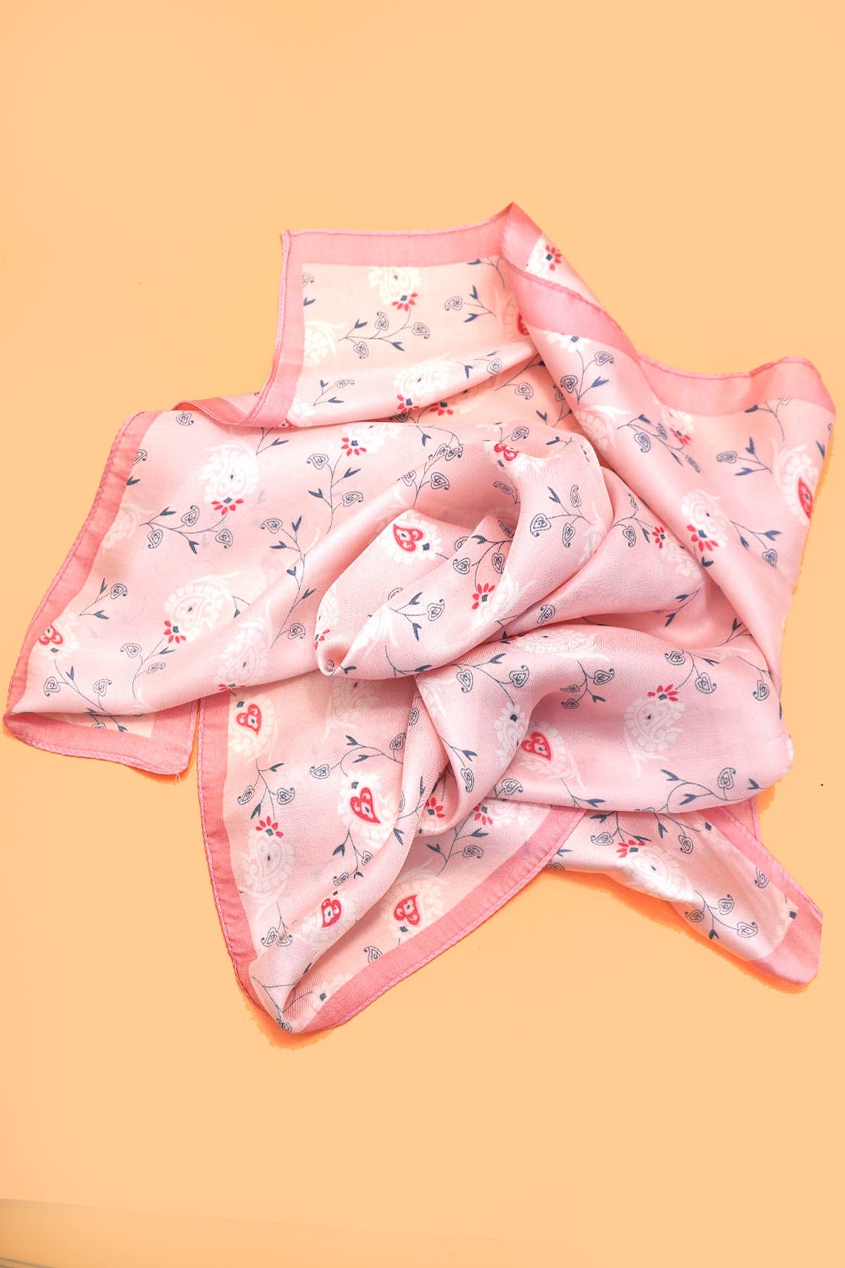 Flower Print Silky Feeling Bandana Scarf-JOSSLYN by wall to wall-The Twisted Chandelier