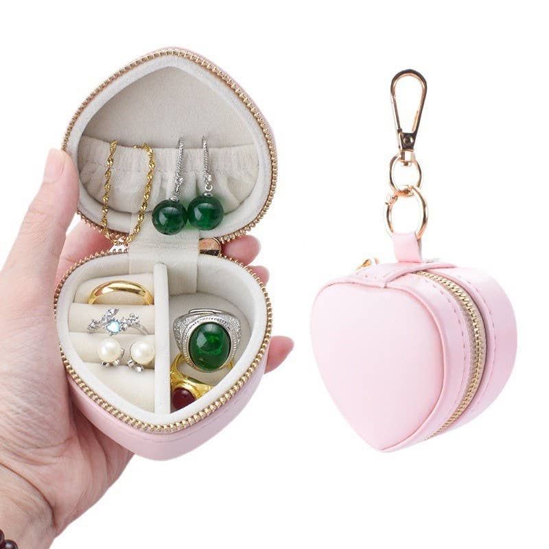 Mini Heart Jewelry Box Keychain Bag Charm-JOSSLYN by wall to wall-The Twisted Chandelier