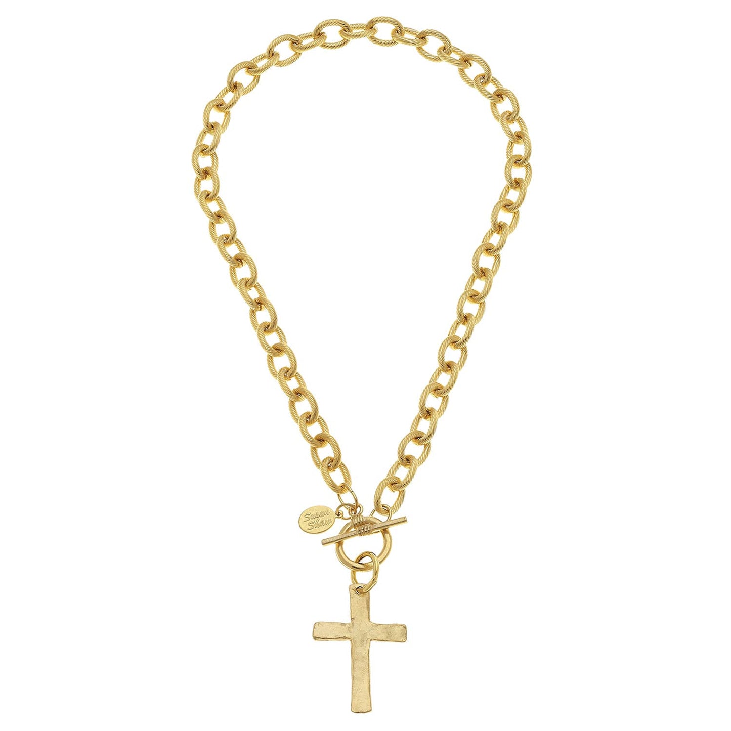 Susan Shaw Classic Cross Toggle Necklace-Susan Shaw-The Twisted Chandelier