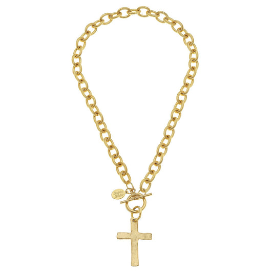 Susan Shaw Classic Cross Toggle Necklace-Susan Shaw-The Twisted Chandelier
