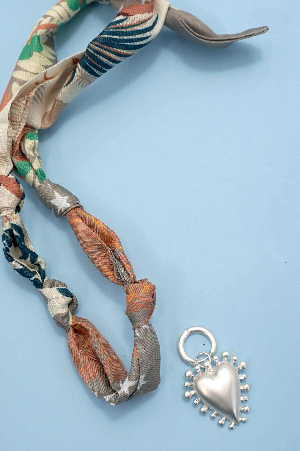 Handcrafted Scarf Interchangeable Charm Necklace-JOSSLYN by wall to wall-The Twisted Chandelier