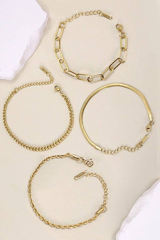 Stainless Steel Waterproof Tarnish Free Bracelet-JOSSLYN by wall to wall-40B112-The Twisted Chandelier