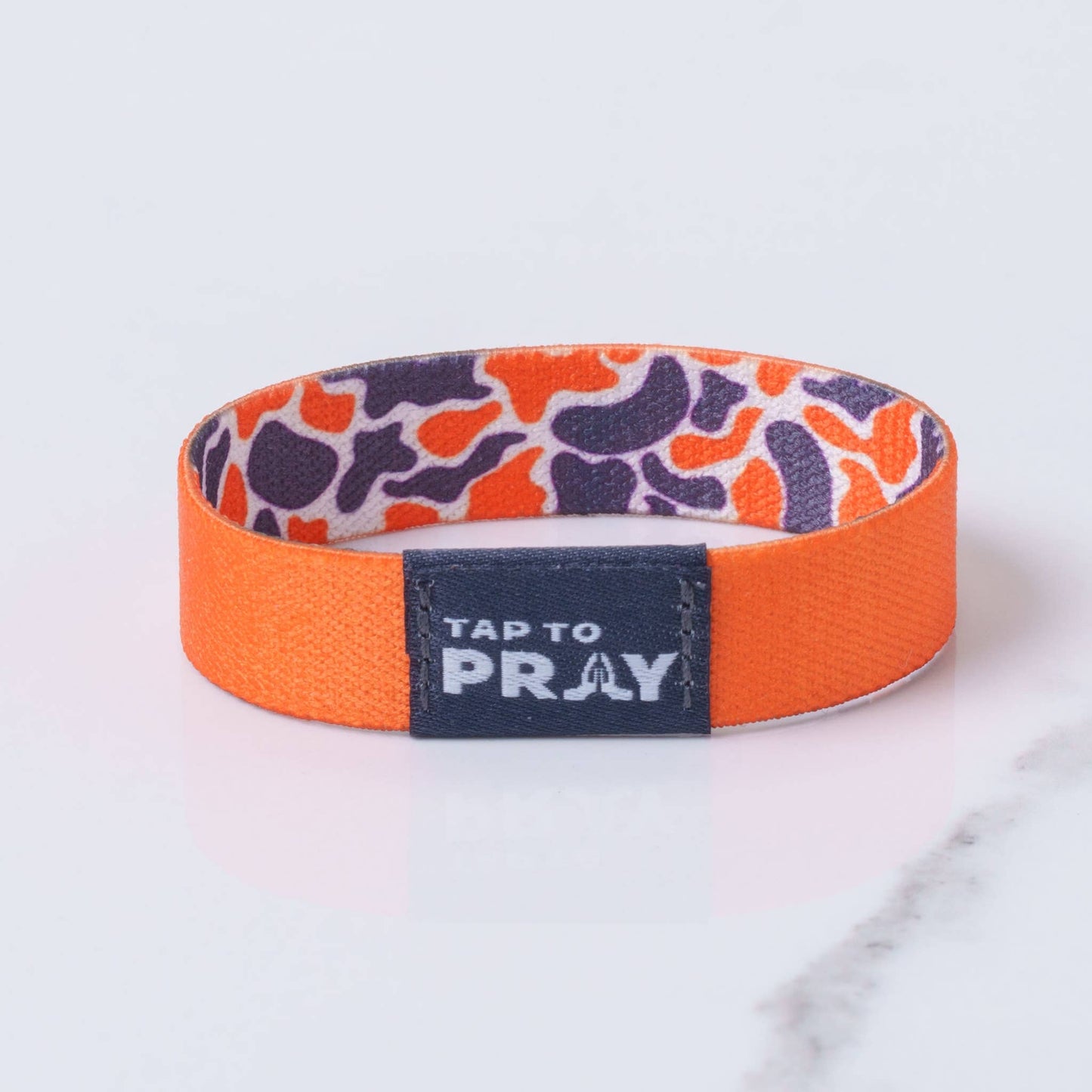 Tap To Pray™ Wristbands - Team Camo - Orange & Grey-Versible-The Twisted Chandelier
