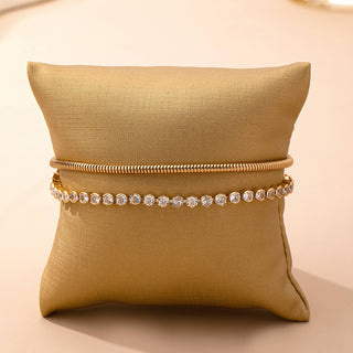 Double Snake Chain Crystal Bracelet-JOSSLYN by wall to wall-80B1653-The Twisted Chandelier