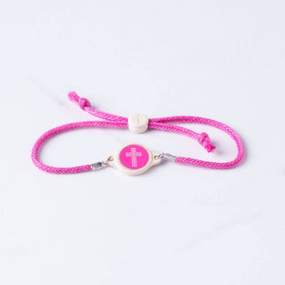 Tap To Pray™ - Survivor Series Handmade Bracelets-Versible-Dragonfruit + Cross-The Twisted Chandelier