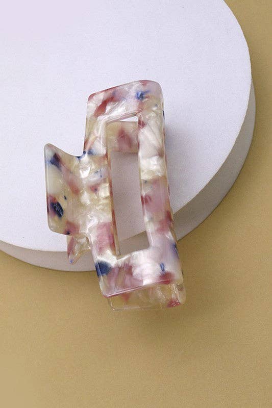 Rectangle Cellulose Hair Claw Clip-JOSSLYN by wall to wall-The Twisted Chandelier