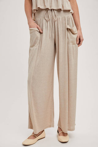 Bellamy Relaxed Knit Smocked Top and Wide Pants Set-Outfit Sets-Bluivy-Fall Favorites,NewArrival-The Twisted Chandelier