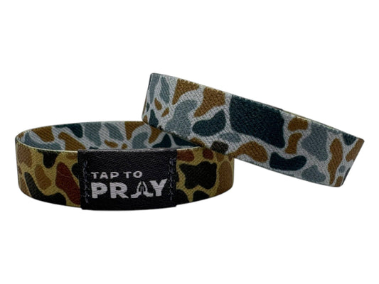 Tap To Pray™ Wristbands - River Rock Camo Sahara and Copper-Versible-X-Large-The Twisted Chandelier