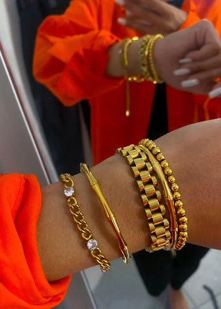 Chansutt Pearl Thin Gold Watch Band-Bracelet-CHANSUTTPEARLS-The Twisted Chandelier