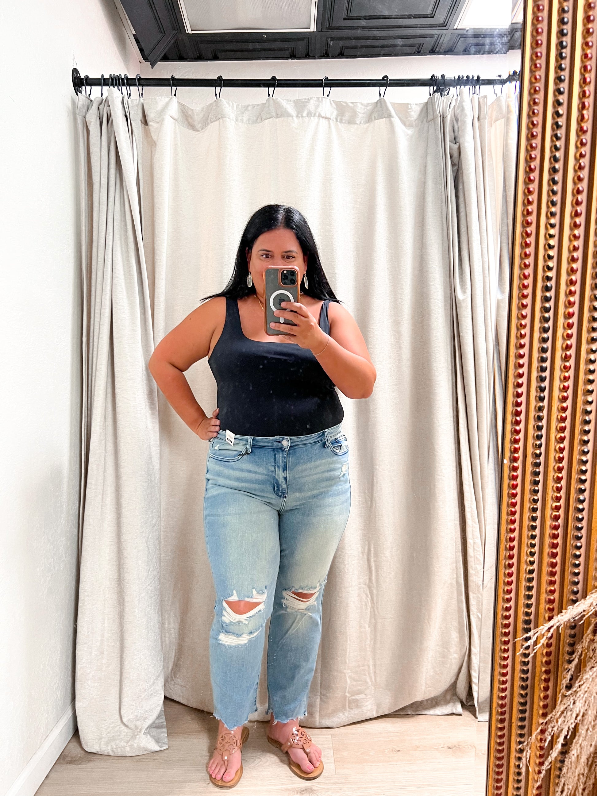 Gabriella Square Neck Tank Bodysuit- Plus-Shirt-Kori America-$25 & Under Sale,04/25,05/27/24,1st md,Bin d2,Max Retail,Tops Collection-The Twisted Chandelier