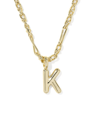 Kendra Scott Bubble Letter K Pendant Necklace Gold