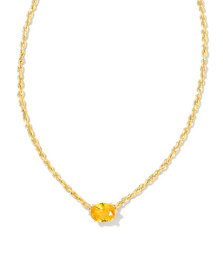 Kendra Scott Cailin Crystal Pendant Necklace Gold Golden Yellow Crystal-Necklaces-Kendra Scott-N1941GLD-The Twisted Chandelier