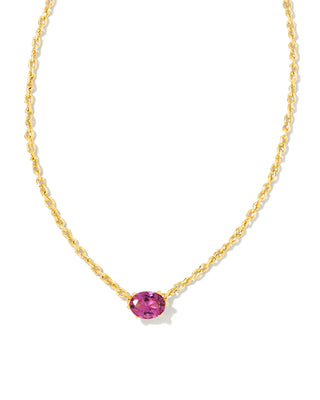 Kendra Scott Cailin Crystal Pendant Necklace Gold Purple Crystal-Necklaces-Kendra Scott-4/15/26,N1941GLD,OGP $60-The Twisted Chandelier