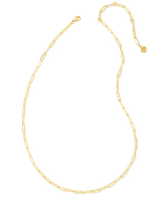 Kendra Scott Courtney Paperclip Necklace Gold-Necklaces-Kendra Scott-N00185GLD-The Twisted Chandelier