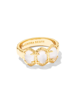 Kendra Scott Daphne Band Ring Gold Ivory Mother of Pearl 8-Ring-Kendra Scott-The Twisted Chandelier