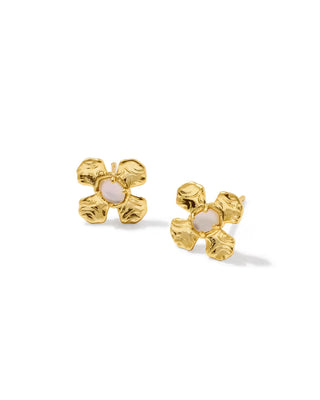 Kendra Scott Leanne Stud Earrings Gold Natural Mother Of Pearl