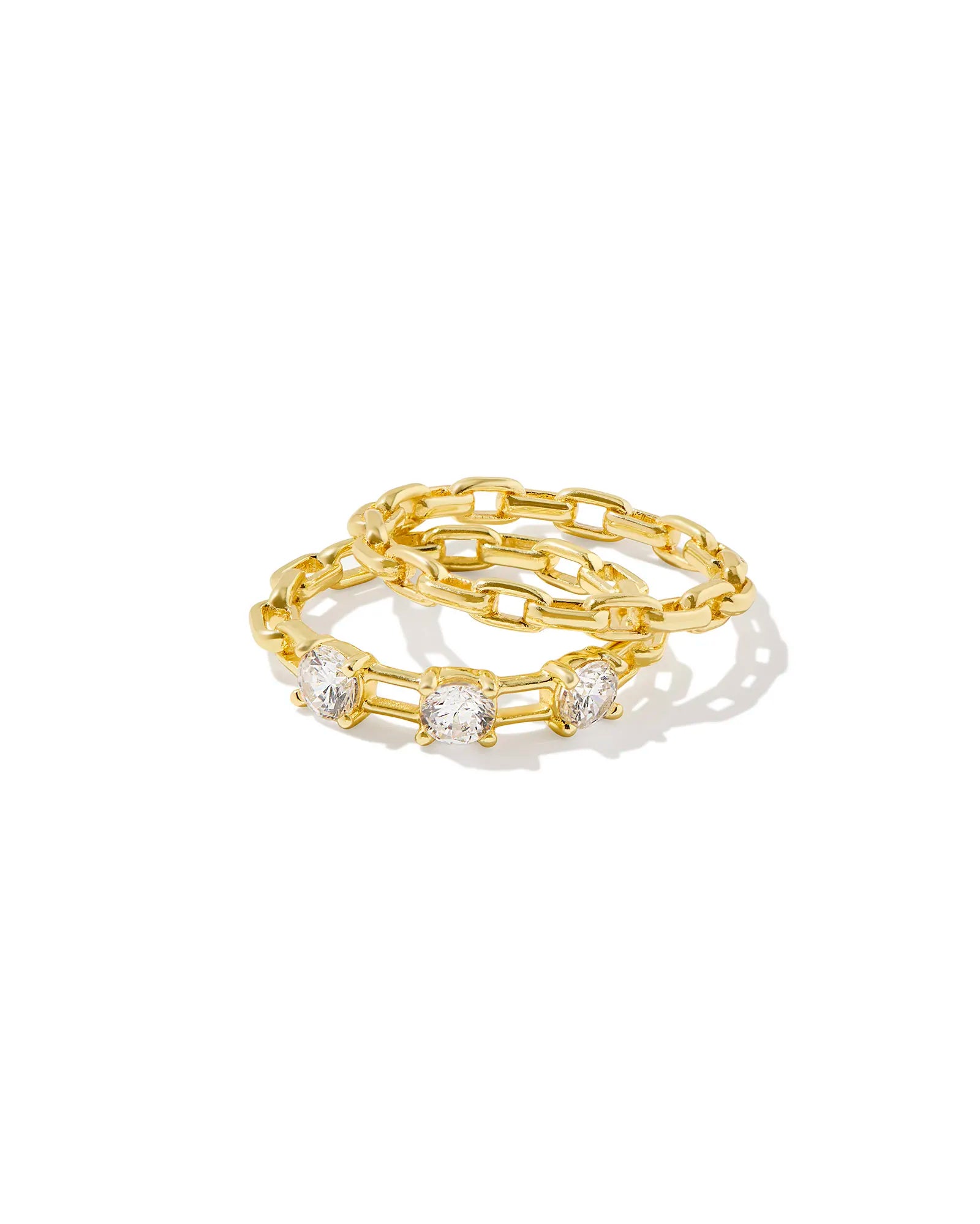 Kendra Scott Lexi Ring Set Gold White Crystal Size 6-Rings-Kendra Scott-CR 07/31/24,FD 07/31/24,R00100GLD,Sale Kendra Scott-The Twisted Chandelier