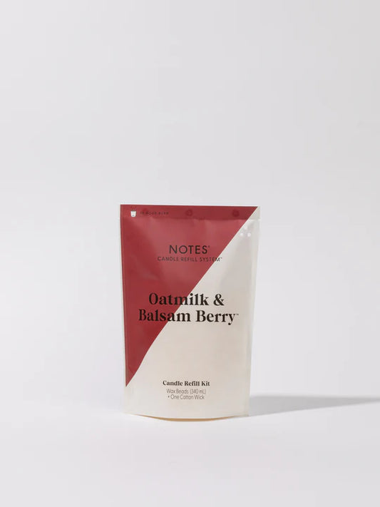 NOTES® Sustainable Candle Refill Kit - Oatmilk & Balsam-Candles-Notes Candles-The Twisted Chandelier